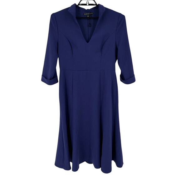 Black Halo dress Kensington Fit & Flare Midi blue size 14 - Picture 1 of 5